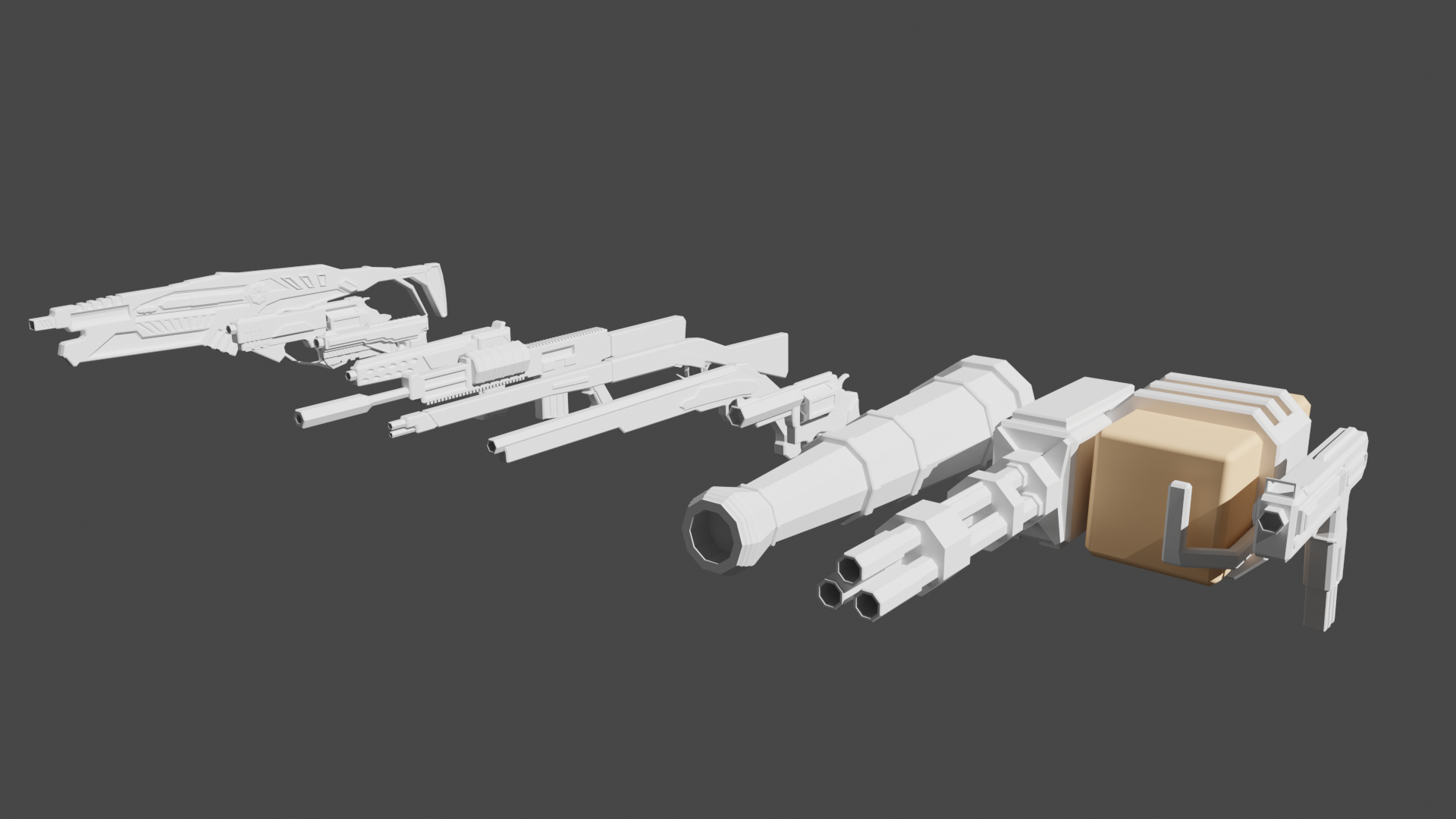 Low Poly Guns
